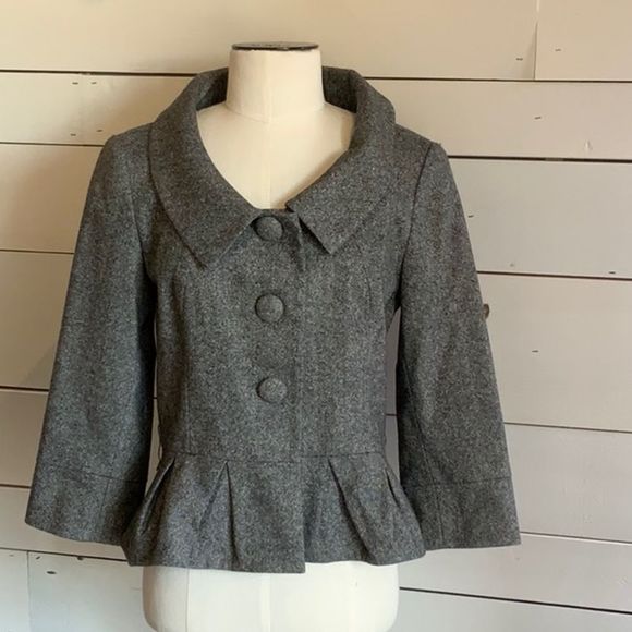 Teenflo Jackets & Blazers - Wool blazer with peplum hem